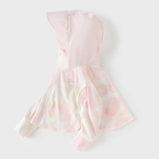 Dave&Bella Toddler Girls Sweet Pink Print Outwear Long Sleeve Summer Screen Jackets