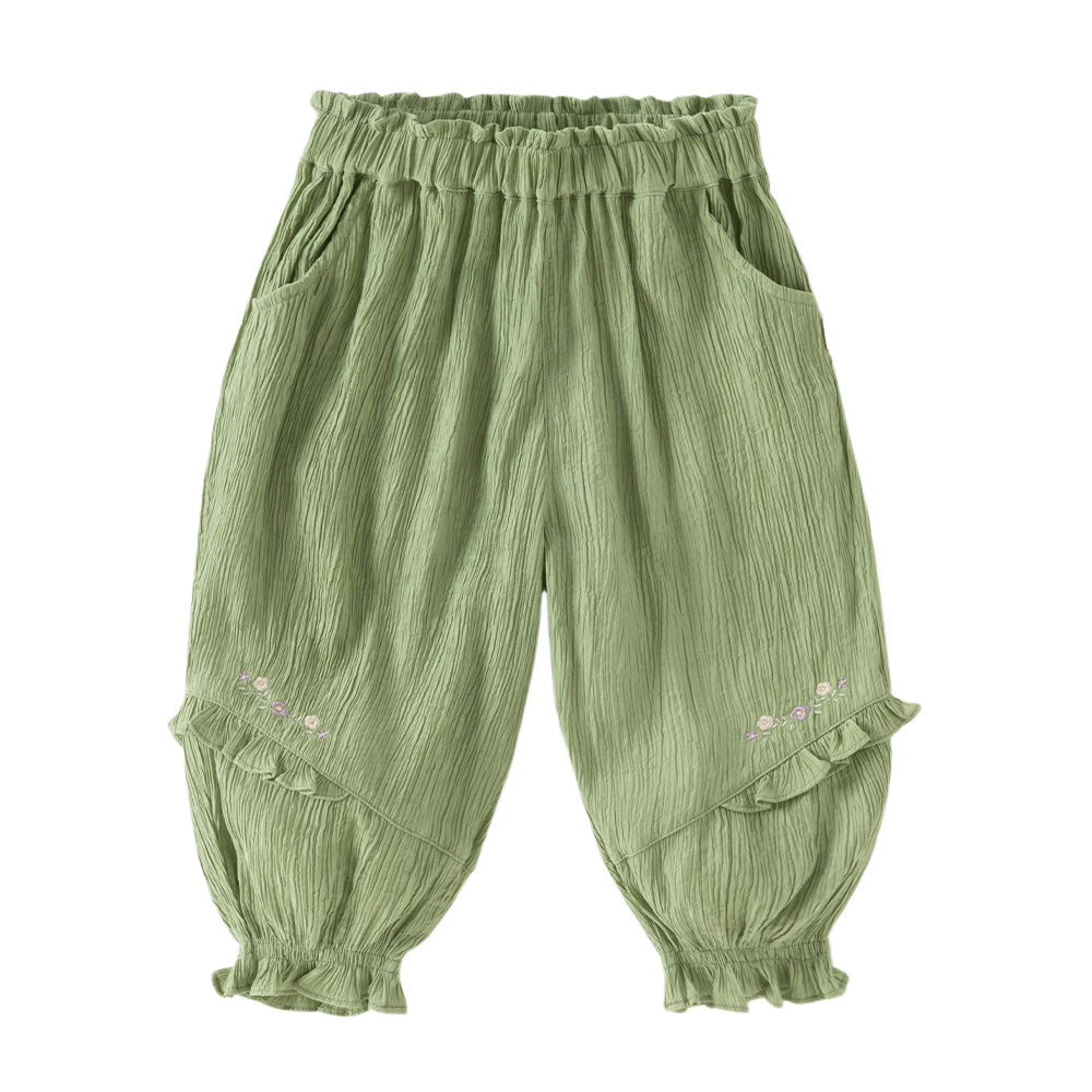 Dave&Bella Summer Toddler Girls Pink/Green Lightweight Comfortable Mosquito Proof Pants