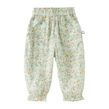Dave&Bella Toddler Girls Summer Casual Floral Print Lightweight Loose Mosquito Proof Pants