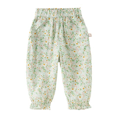 Dave&Bella Toddler Girls Summer Casual Floral Print Lightweight Loose Mosquito Proof Pants
