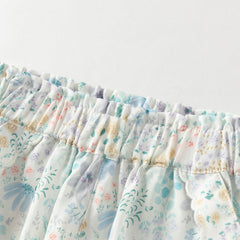 Dave&Bella Toddler Girls Summer Casual Floral Print Lightweight Loose Mosquito Proof Pants