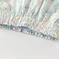 Dave&Bella Toddler Girls Summer Casual Floral Print Lightweight Loose Mosquito Proof Pants