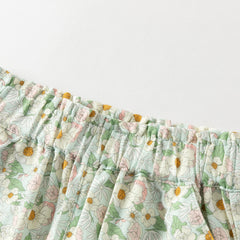 Dave&Bella Toddler Girls Summer Casual Floral Print Lightweight Loose Mosquito Proof Pants