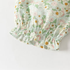 Dave&Bella Toddler Girls Summer Casual Floral Print Lightweight Loose Mosquito Proof Pants