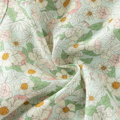 Dave&Bella Toddler Girls Summer Casual Floral Print Lightweight Loose Mosquito Proof Pants