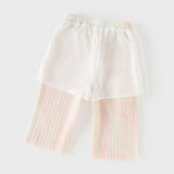 Dave&Bella Summer Toddler Girls Pink/Purple Mosquito Repellent Stylish Pants