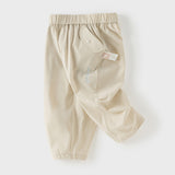Dave&Bella Toddler Girls Summer Purple/Khaki Versatile Adjustable-waist Fashion Pants