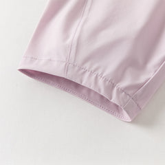 Dave&Bella Toddler Girls Summer Purple/Khaki Versatile Adjustable-waist Fashion Pants