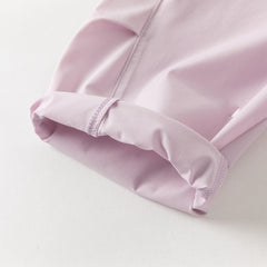 Dave&Bella Toddler Girls Summer Purple/Khaki Versatile Adjustable-waist Fashion Pants