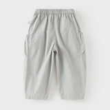 Dave&Bella Kids Girls Summer Comfortable Pink/Light Grey Wide Straight-leg Pants