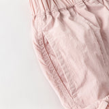 Dave&Bella Kids Girls Summer Comfortable Pink/Light Grey Wide Straight-leg Pants