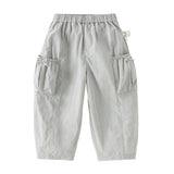 Dave&Bella Kids Girls Summer Comfortable Pink/Light Grey Wide Straight-leg Pants
