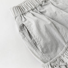 Dave&Bella Kids Girls Summer Comfortable Pink/Light Grey Wide Straight-leg Pants