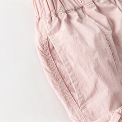 Dave&Bella Kids Girls Summer Comfortable Pink/Light Grey Wide Straight-leg Pants