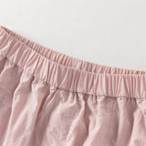 Dave&Bella Kids Girls Summer Comfortable Pink/Light Grey Wide Straight-leg Pants