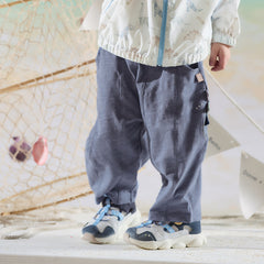 Dave&Bella Summer Toddler Girls/Boys Blue/Pink Cute Animal-style Lightweight Casual Pants