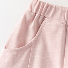 Dave&Bella Summer Toddler Girls/Boys Blue/Pink Cute Animal-style Lightweight Casual Pants