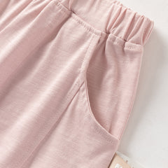 Dave&Bella Summer Toddler Girls/Boys Blue/Pink Cute Animal-style Lightweight Casual Pants