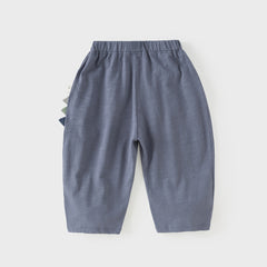 Dave&Bella Summer Toddler Girls/Boys Blue/Pink Cute Animal-style Lightweight Casual Pants