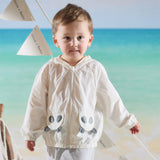 Dave&Bella Toddler Boys/Girls Summer Panda/Rabbit Lightweight Hooded Sunscreen Jacket