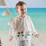 Dave&Bella Toddler Boys/Girls Summer Panda/Rabbit Lightweight Hooded Sunscreen Jacket