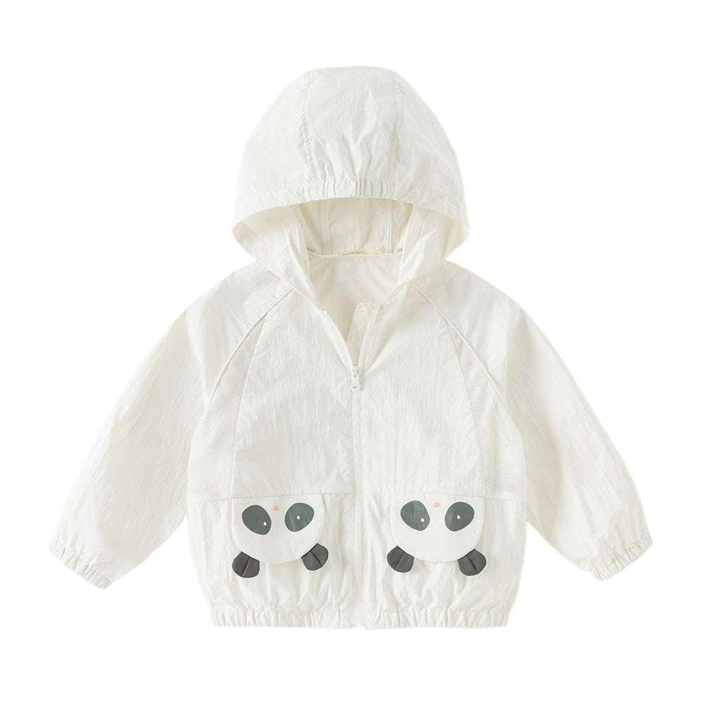 Dave&Bella Toddler Boys/Girls Summer Panda/Rabbit Lightweight Hooded Sunscreen Jacket