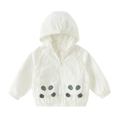 Dave&Bella Toddler Boys/Girls Summer Panda/Rabbit Lightweight Hooded Sunscreen Jacket