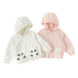 Dave&Bella Toddler Boys/Girls Summer Panda/Rabbit Lightweight Hooded Sunscreen Jacket