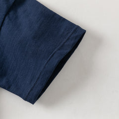 Dave&Bella Summer Toddler Boys Dark Blue Playful Animal Print Breathable Cotton T-shirts