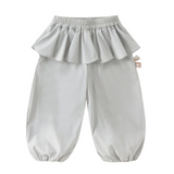 Dave&Bella Summer Toddler Girls Grey Fake-two-piece Design Fashion Pants