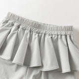 Dave&Bella Summer Toddler Girls Grey Fake-two-piece Design Fashion Pants