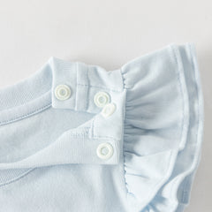 Dave&Bella Summer Toddler Girls Flutter Sleeve Breathable Cotton Comfortable T-shirts