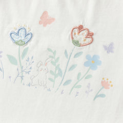 Dave&Bella Summer Toddler Girls Flutter Sleeve Breathable Cotton Comfortable T-shirts