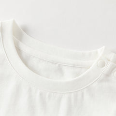 Dave&Bella Summer Toddler Girls Flutter Sleeve Breathable Cotton Comfortable T-shirts