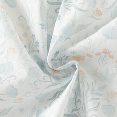 Dave&Bella Summer Toddler Girls Breathable Cotton Floral Print White A-line Party Dress