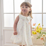 Dave&Bella Toddler Girls Summer Adorable Floral Print Soft Cotton A-line Bubble Dress
