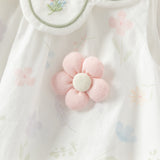 Dave&Bella Toddler Girls Summer Adorable Floral Print Soft Cotton A-line Bubble Dress
