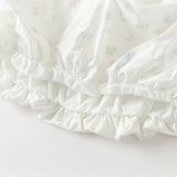 Dave&Bella Toddler Girls Summer Adorable Floral Print Soft Cotton A-line Bubble Dress