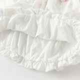 Dave&Bella Toddler Girls Summer Adorable Floral Print Soft Cotton A-line Bubble Dress