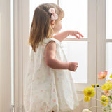 Dave&Bella Toddler Girls Summer Adorable Floral Print Soft Cotton A-line Bubble Dress