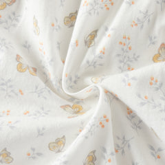 Dave&Bella Summer Baby Girls Cute Butterfly Print White Comfortable Indoor Rompers