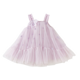 Dave&Bella Summer Toddler Girls Purple Pink 3D Butterfly Elegant Mesh A-Line Party Dress