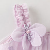 Dave&Bella Summer Toddler Girls Purple Pink 3D Butterfly Elegant Mesh A-Line Party Dress