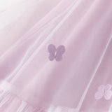 Dave&Bella Summer Toddler Girls Purple Pink 3D Butterfly Elegant Mesh A-Line Party Dress