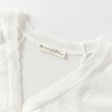 Dave&Bella Toddler Girls Summer White Lightweight Batwing Sleeve Sweater Cardigans