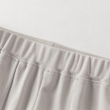 Dave&Bella Toddler Girls Summer Fashion Versatile Light Grey Slim Flared Comfortable Pants