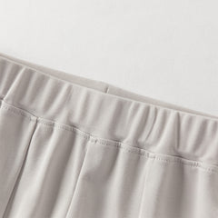 Dave&Bella Toddler Girls Summer Fashion Versatile Light Grey Slim Flared Comfortable Pants