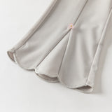 Dave&Bella Toddler Girls Summer Fashion Versatile Light Grey Slim Flared Comfortable Pants