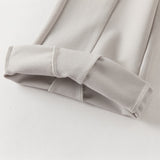 Dave&Bella Toddler Girls Summer Fashion Versatile Light Grey Slim Flared Comfortable Pants