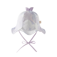 Dave&Bella Summer Toddler Girls Purple Floral Print Soft Cotton Fisherman Sun Hats